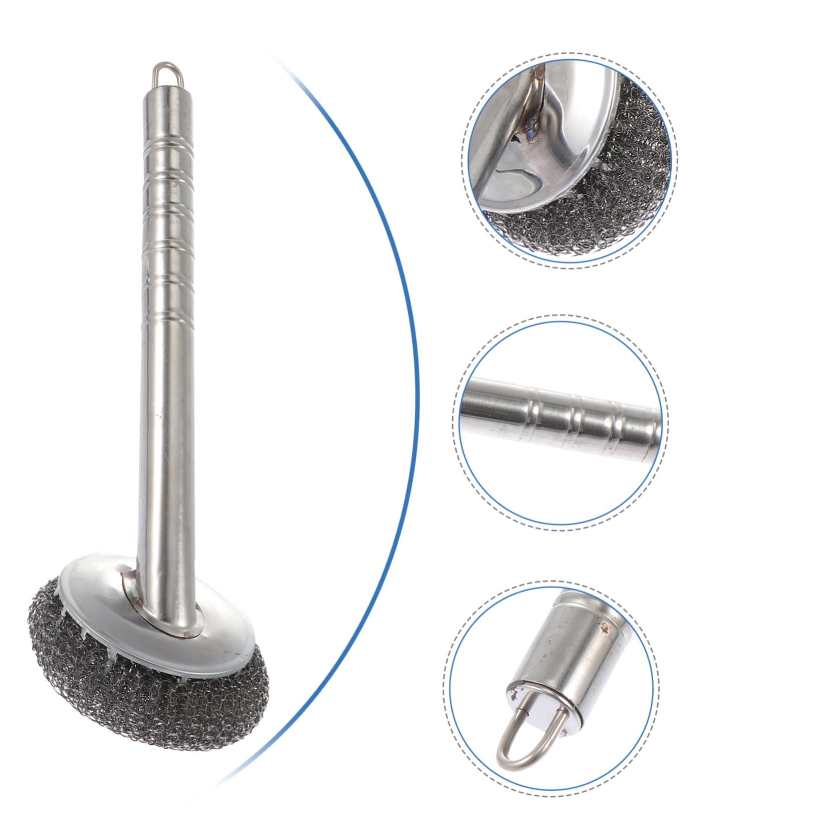MAGICLULU 3 Pezzi Spazzola Per Pentole Da Cucina Spazzola Per La Pulizia Lavabile in Lavastoviglie Per Utensili Da Cucina Facile Da Pulire Argento