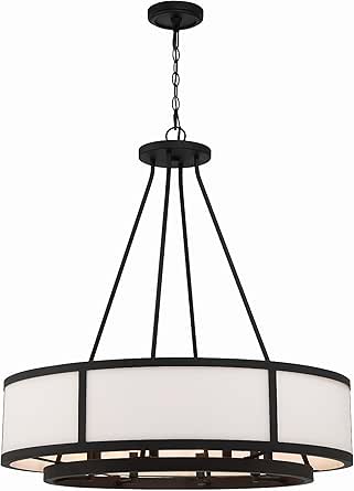 Crystorama Bryant 8 Light Black Forged Chandelier