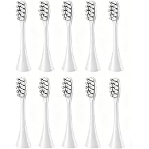 10 Pack Clean Replacement Brush Heads Compatible with Suri Electric Toothbrush for Suri Replacement Toothbrush Heads, White