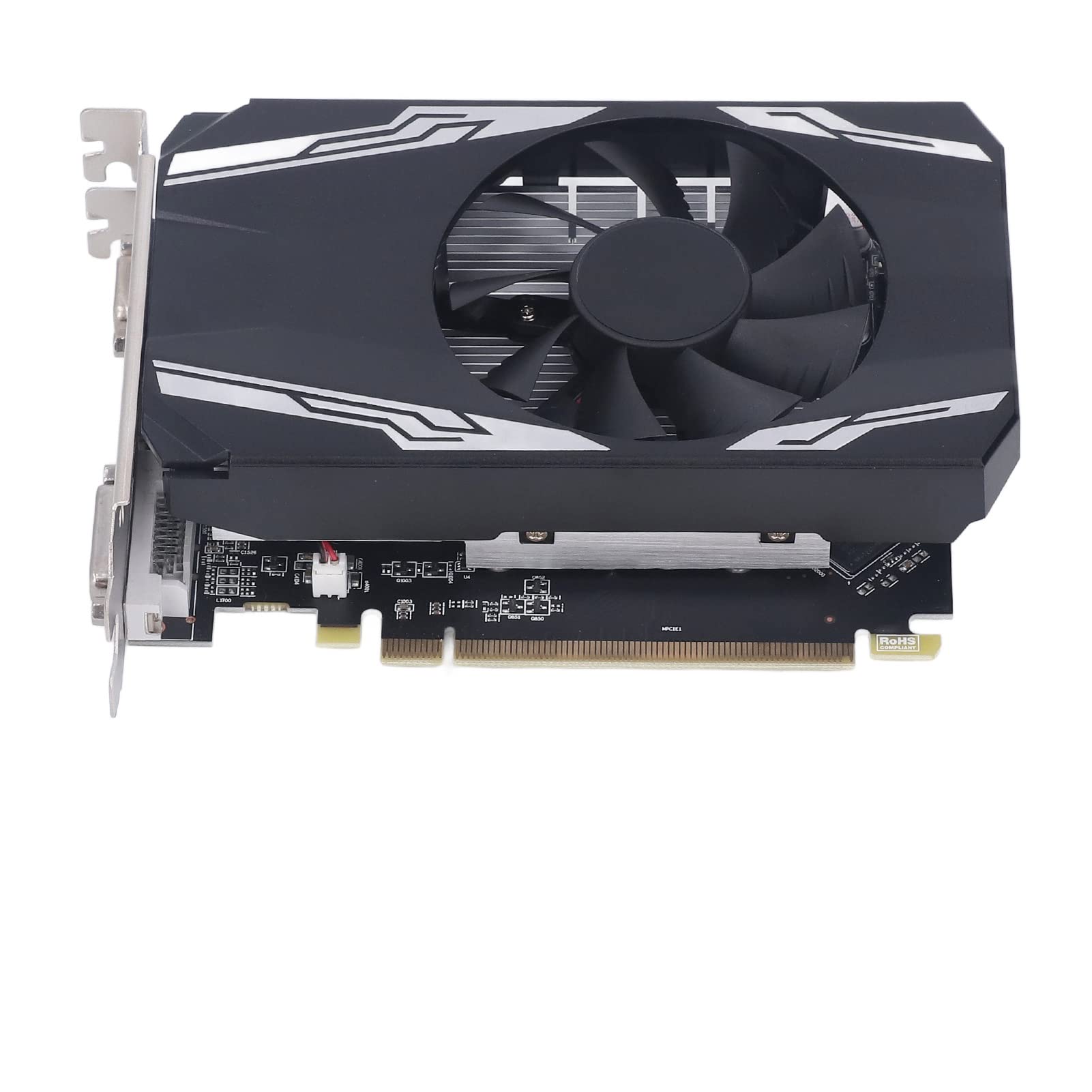 POENVFPO Gaming R7240 4 GB di Scheda Grafica DDR3 con Plug e Lettura di Ventole di Raffreddamento per gli Appassionati di Giochi per PC (R7240 4GB DDR3 128BIT)