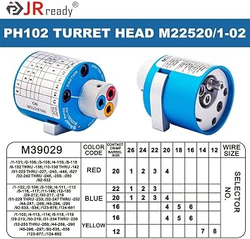 JRready ST2165 M22520/1-01 Crimp Tool Kit NEW-ASF1G Crimping Tool with Universal screw adjustment UF2-5 and PH102 M22520/1-02 Turret Head Positioner for 12-26 AWG Wire Harness