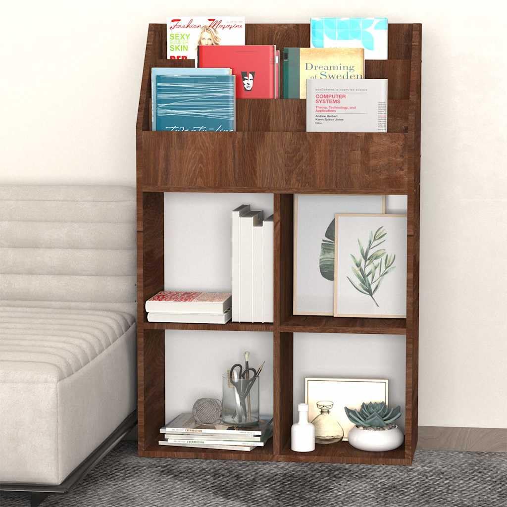 Portariviste Bambino Legno 71x30x114 cm Marrone