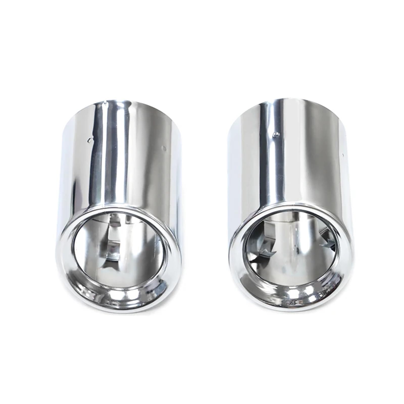 Końcówka rury wydechowej samochodu kompatybilna z X3 G01 30i X4 G02 końcówki tłumik osłona wykończeniowa ze stali nierdzewnej dysza (czarna)(Silver)
