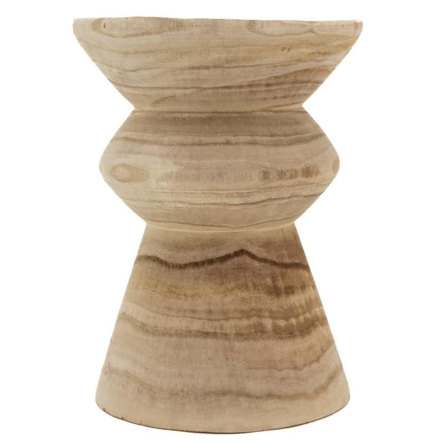 AUBRY GASPARD - Tabouret Pion en Paulownia Naturel Ø30 H40 - Design Élégant et Durable - Idéal pour Salon - Chambre Ou Cuisine - Facile À Entretenir - Naturel - 30 cm