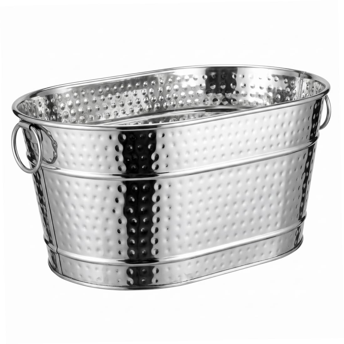 Gemuseeee 11L Large Metal Ice Bucket Beverage Tub Wine & Beer Bucket with Handles for Parties Bars Entertaining