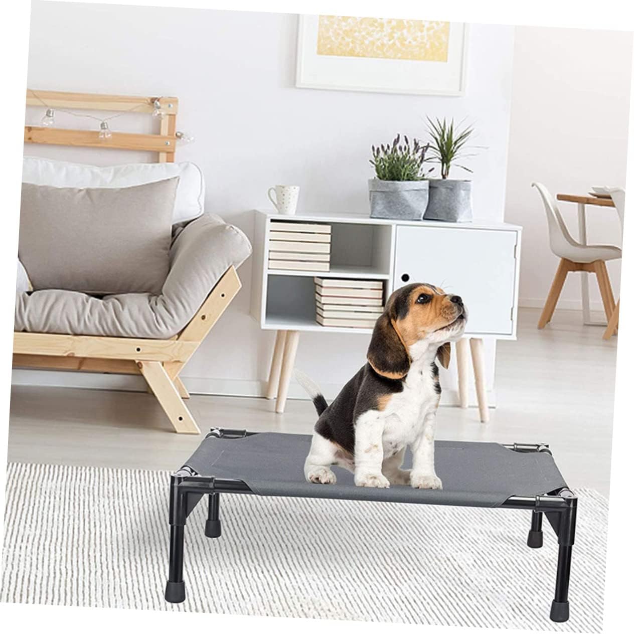 POPETPOP 1pc Elevated Dog Cot Washable Detachable Pet Sleeping Bed for Use Breathable and Design for Home Relaxation