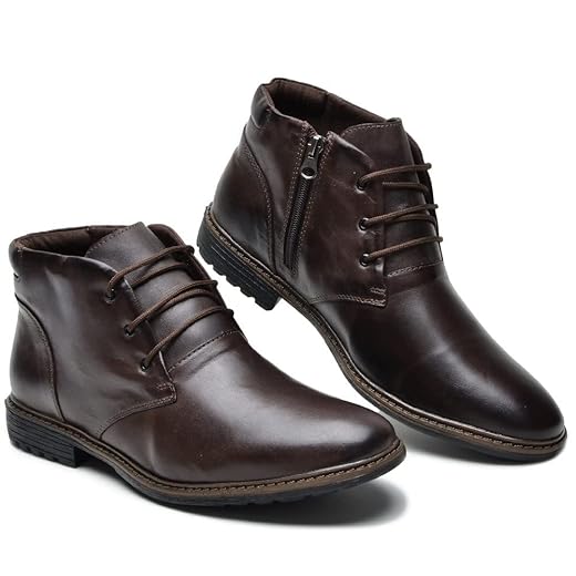 Bota Masculina Social urbana soft couro bovino AE1005 CL marrom