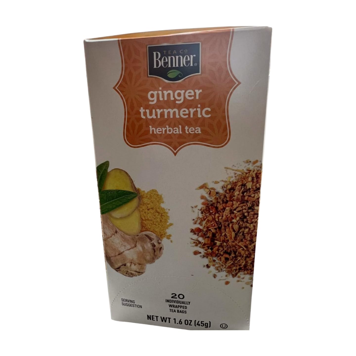 Tea Co BennerHerbal Tea Blend with Ginger & Turmeric, Support Digestion & Quality Sleep