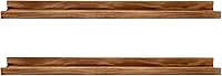AZSKY Rustic Wood Floating Shelves 36 Inch Set of 2 - Photo Ledge with Lip for Nursery Books, Kids Bedroom, Living Room Decor