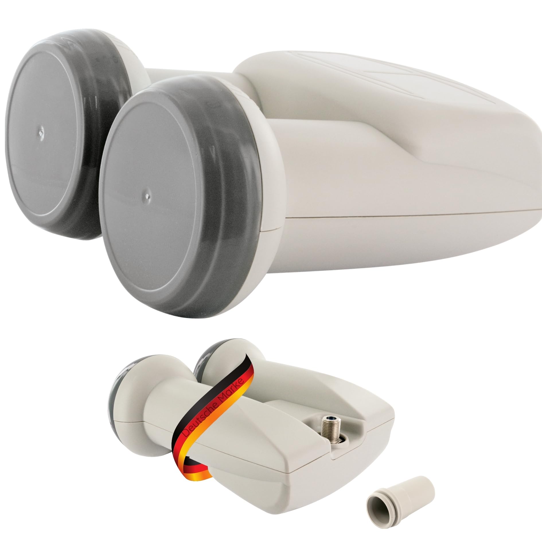 SCHWAIGER 5071 LNB Jednoczęściowy 1 uczestnik Low Noise Digital Blockconverter Akcesoria satelitarne Ochrona przed warunkami atmosferycznymi Pozłacane złącza Jasnoszary Astra Eutelsat