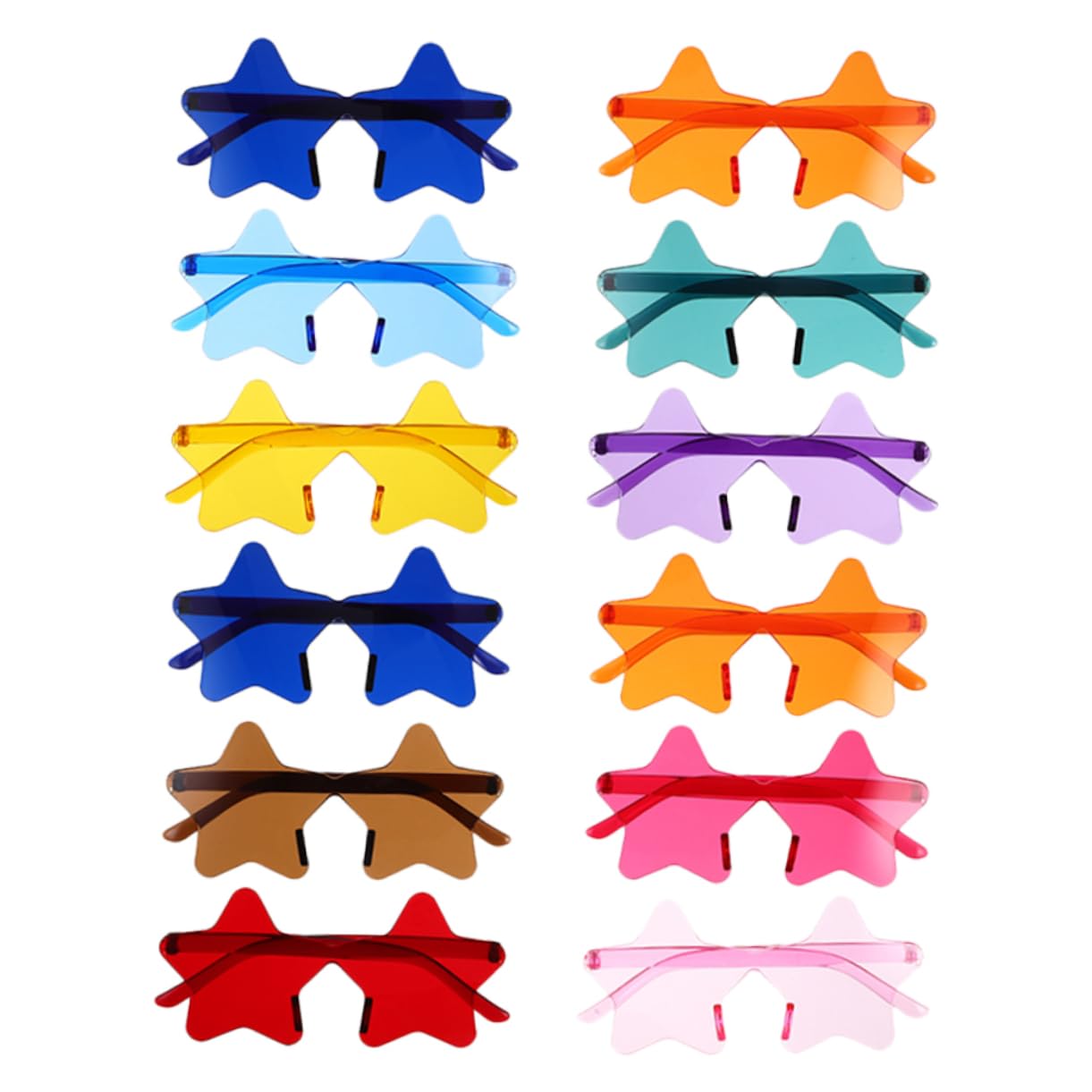 24piezas Gafas Divertidas De Accesorios Coloridos Para Cumpleaños y Celebraciones Lentes Sin Marco Adultos