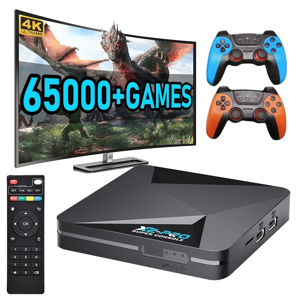 Konsola do gier retro X2 Pro z 65000 wbudowanymi grami 4K UHD kompatybilna z 9.0 i emulatorami do Arcade