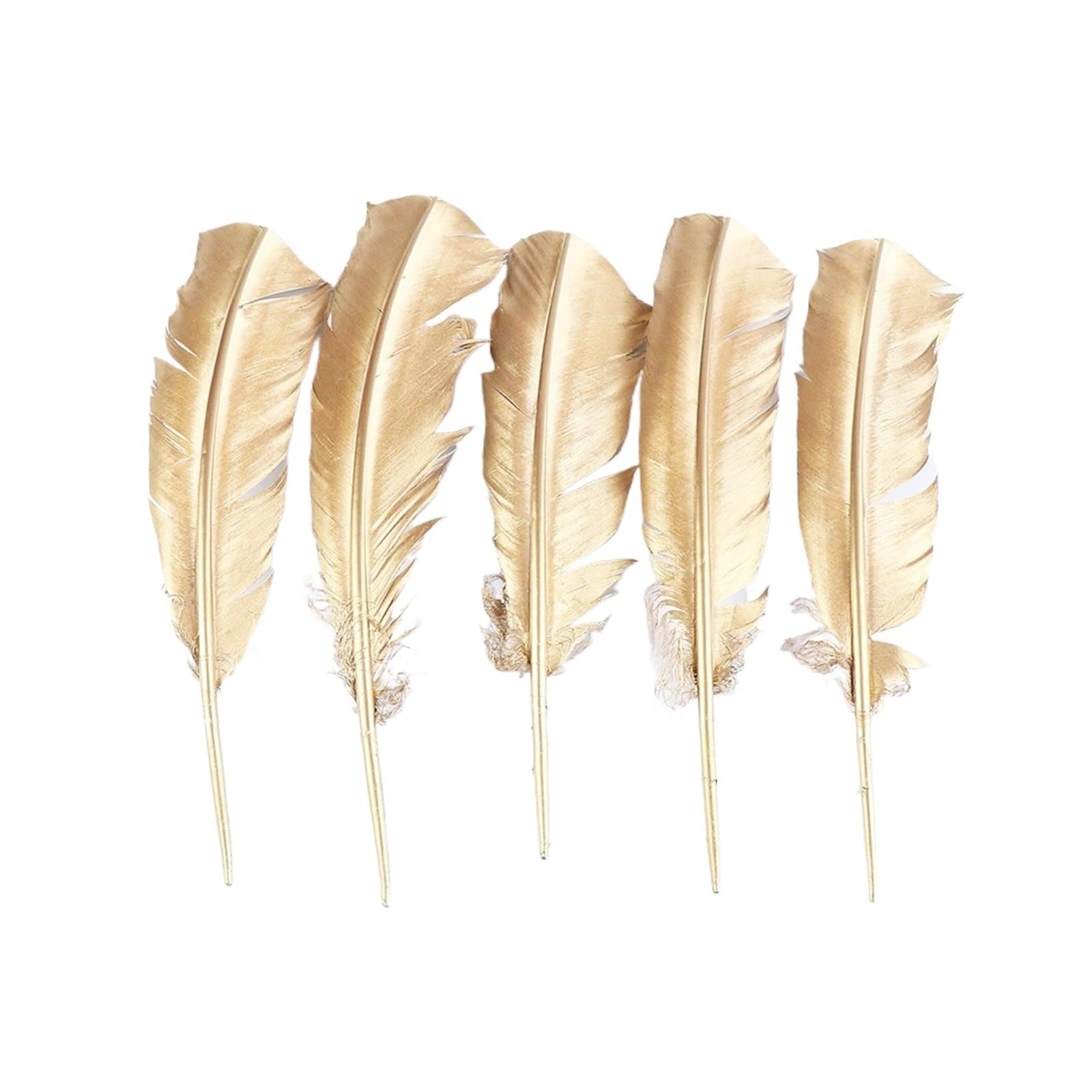Plume d'oie naturelle en or noir, plumes d'aiguille, bijoux artisanaux, décoration DIY(Style I,100PCS)
