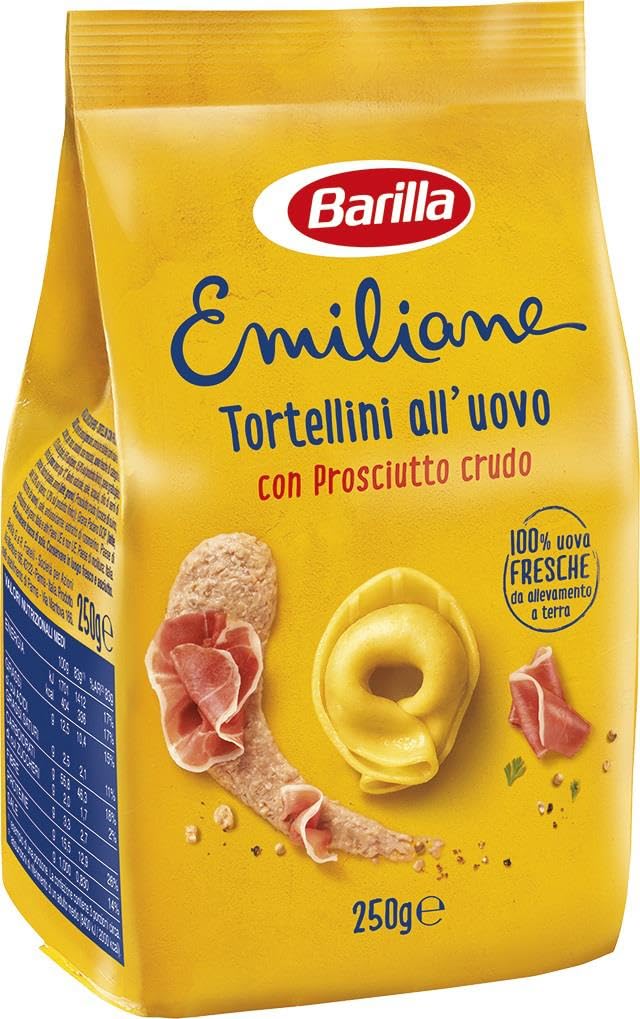 Pasta Baril all' Uovo Ripiena Le Emiliane Tortellini con Prosciutto Crudo, Pack 5 Pezzi da 250gr