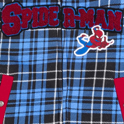 Marvel Spider-Man Boys Sherpa Lined Hooded Vest, Fleece Pants, and Crewneck Top 3 Piece Set for Infant to Toddlers4