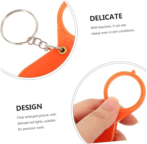 Miniatura 7 de STOBOK Lupa plegable de mano de 5 uds., llavero de joyería, libros, mapas, lupa plegable portátil, inspección de lectura