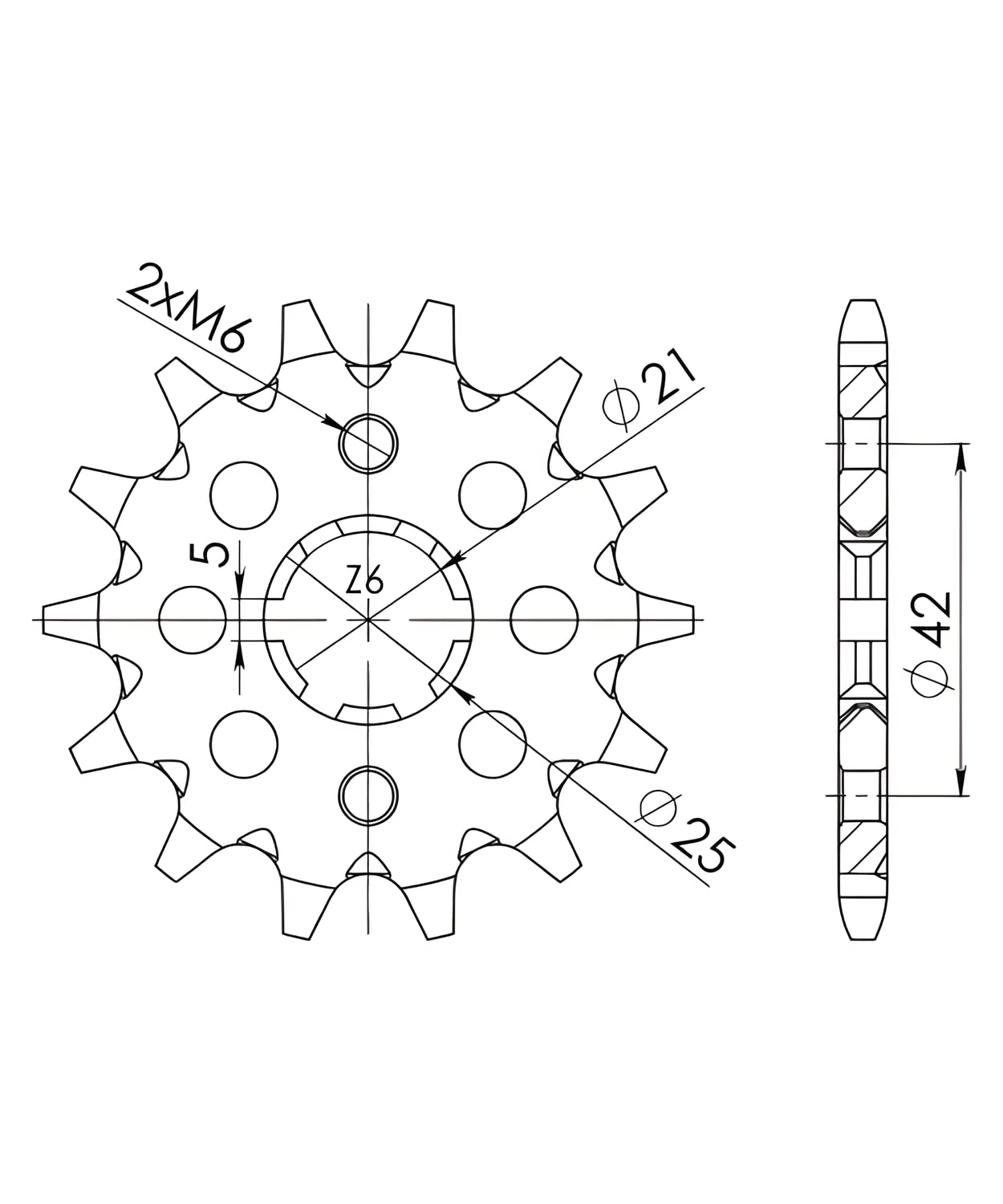 Jeu de chaînes DID en acier 520/74 avec serrure à clip pour Yamaha YFM Grizzly YFA1 Breeze 125 cc