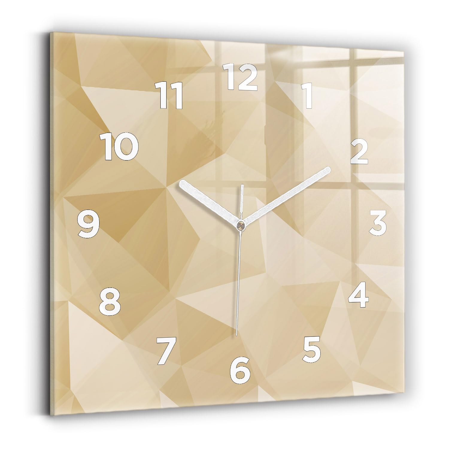 Horloge carrée 30x30 cm mécanisme silencieux et affichage analogique