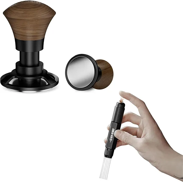 MHW-3BOMBER Retractable WDT Tool Espresso Distribution Tool + MHW-3BOMBER 58.35mm Espresso Tamper