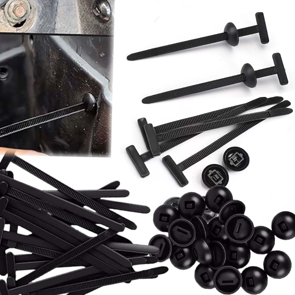 Oruiiju 100 Stück Kabelbinder-Verschlus - Selbstsichernde Riveten, UV-Beständig & Werkzeugfrei Installierbar für Autoreparatur, Kabelorganisation, DIY & Equipmentfixierung​