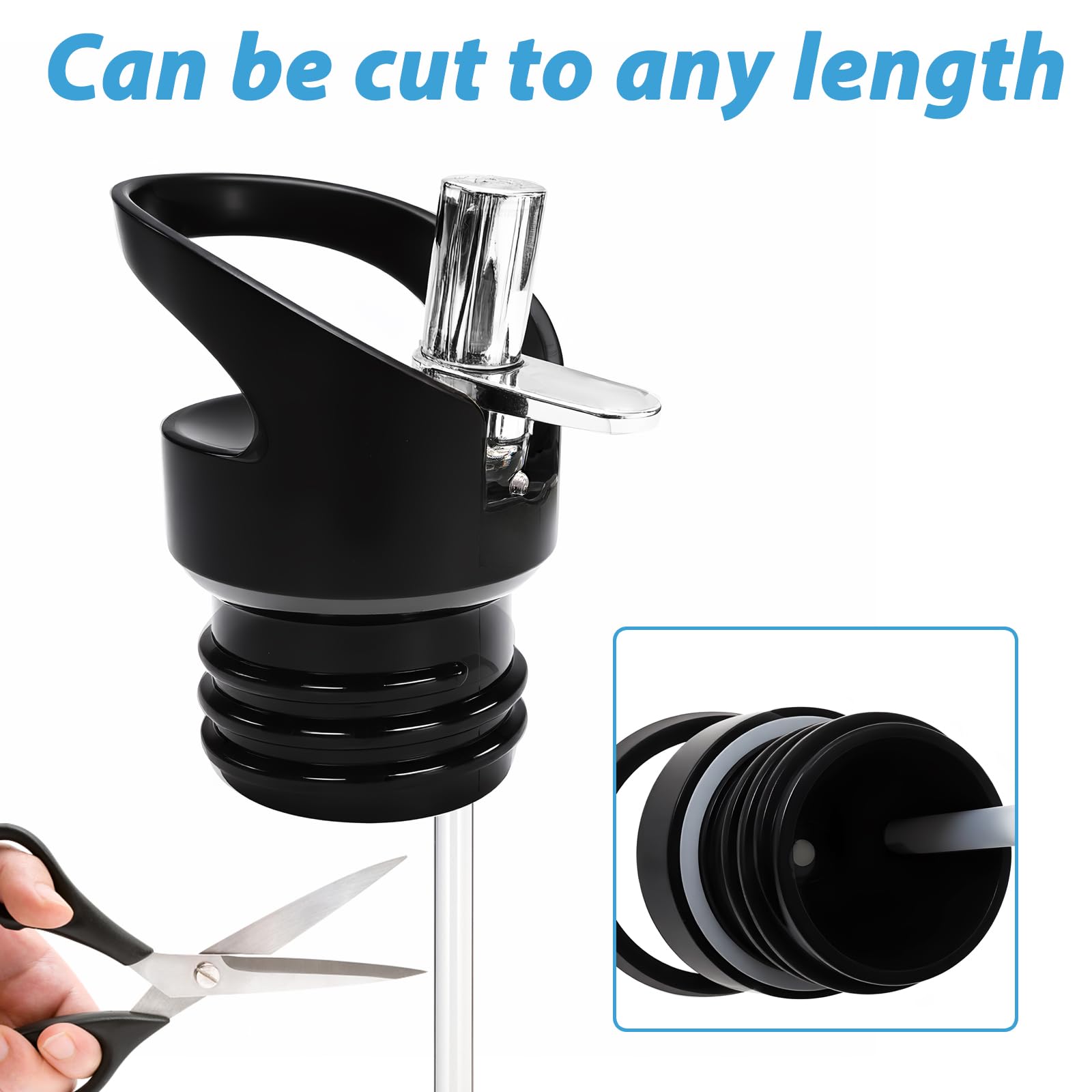 3 Tappi Borracce Con Cannuccia - Ricambi Per Hydro Flask E Borracce Standard 4,8cm - Foto 6