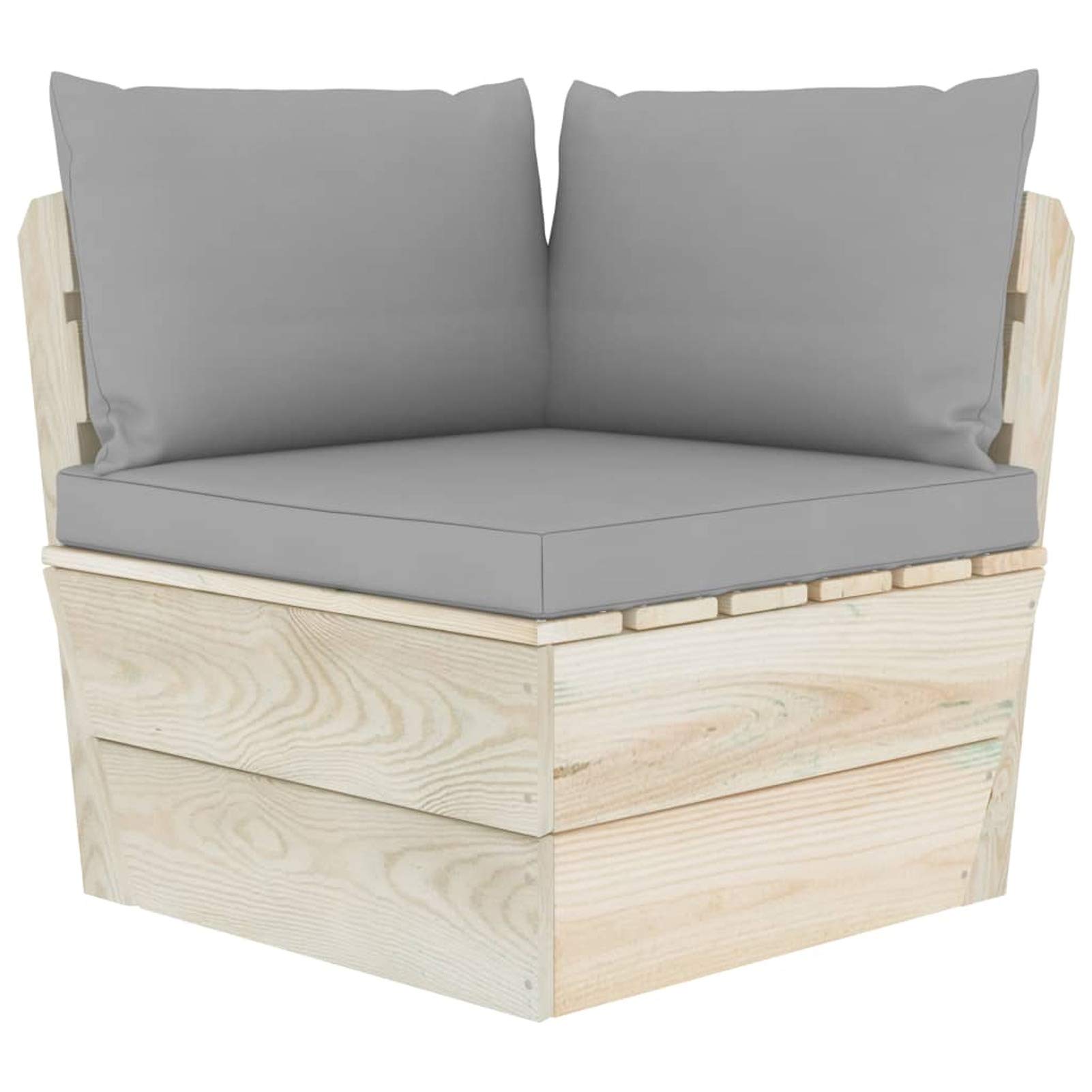 Sofá de palets de jardín 2 plazas con Cojines Madera de Abeto palets terraza Exterior Sofa terraza Exterior Muebles de jardín de Palet Sofa de Jardin 3063385