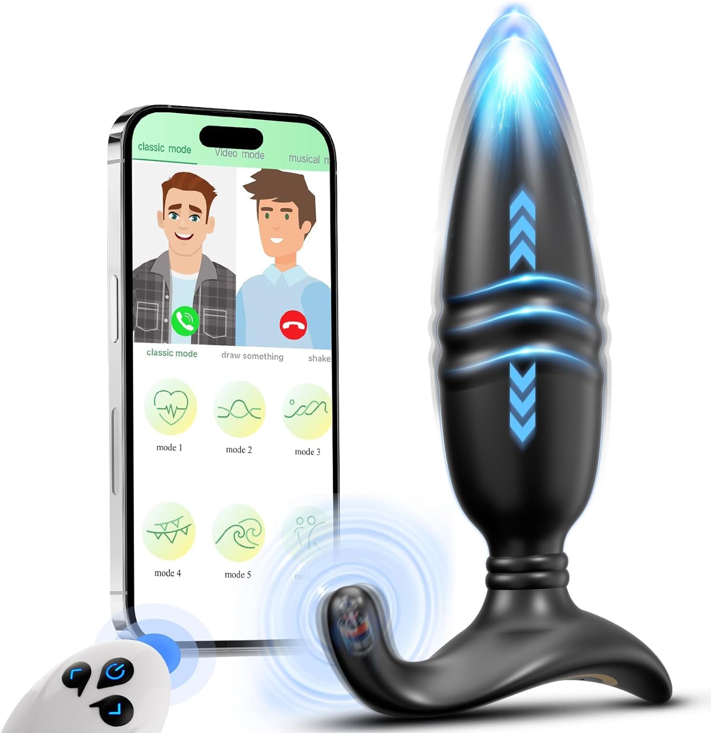 3 EN 1 Plug Anal Vibradorador Hombre Juguetes Sexuales, Vibrador Estimulador de Anales Masculinos con 9 Modos Giratorios & Vibratorios, Vibradorador Mujer Mando Juguetes Eróticos para Pareja Sexuales