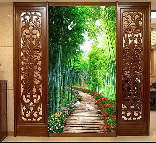 Foret de bambou peinture diamant 5D pour salon kit broderie art mural
