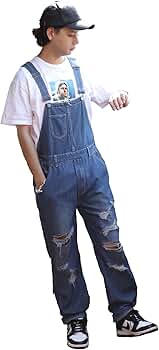 デニムブルー オーバーオール ダメージ加工 Amazon | 8(eight) (エイト) 2color ダメージ加工 デニム