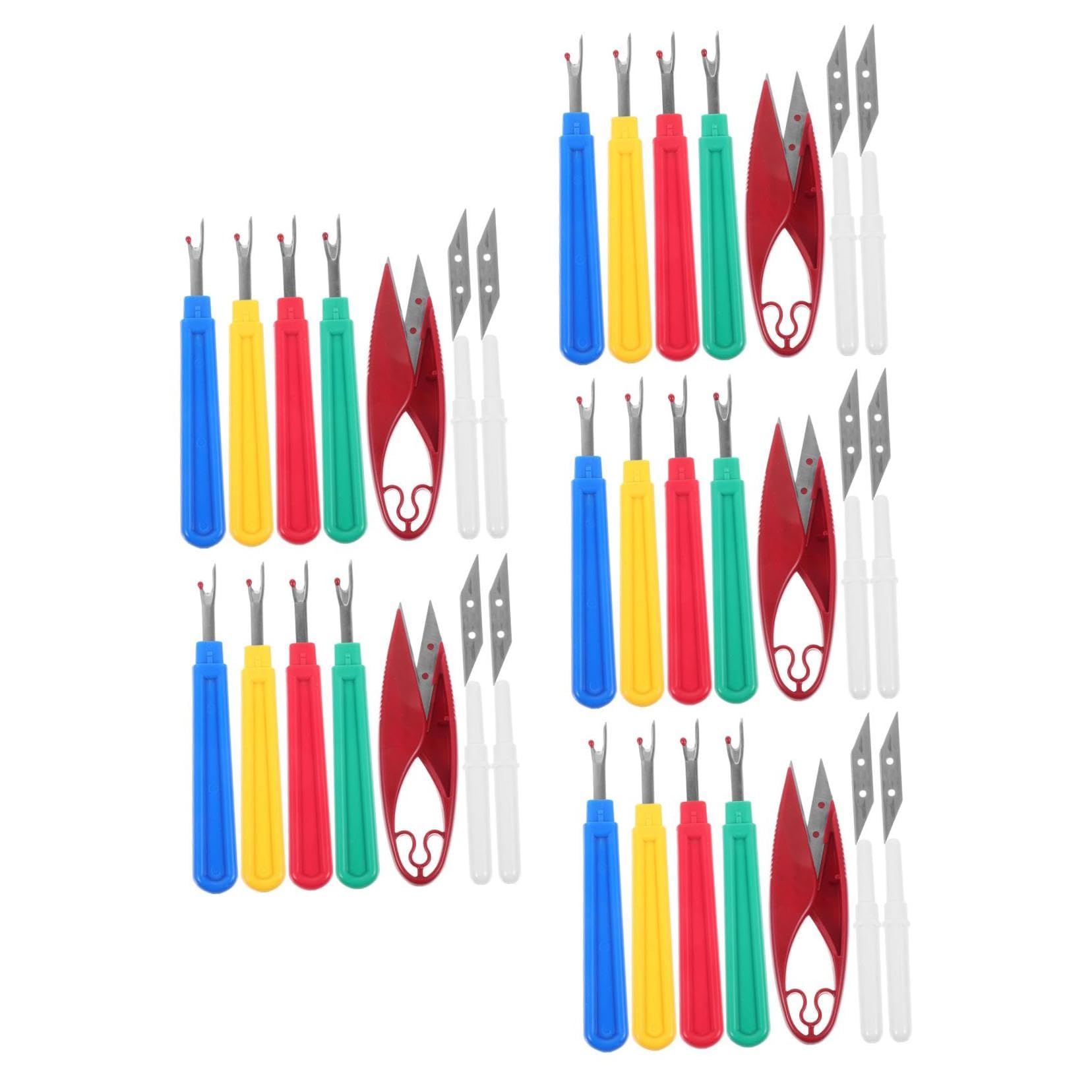 Gadpiparty 5 Set Set Taglia Asole Cuciture Tagliacuci Annata Kit di Cucito Mano Tessuto Cucire Strumento di Threading Dispositivi di Rimozione del Cucito Strumenti di Cucito Creativo Plastica