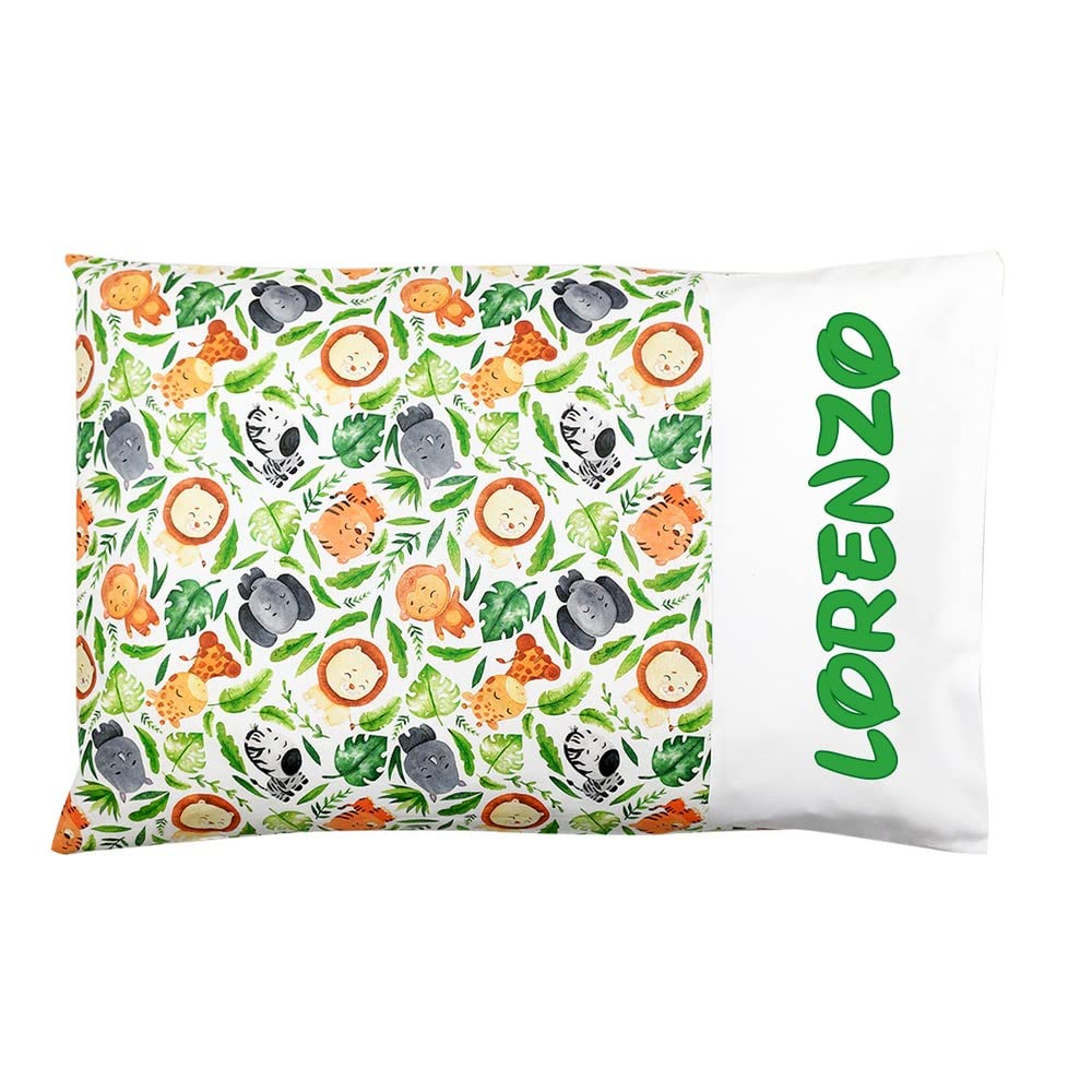 Poduszka personalizowana z imieniem dla dziecka 40x60 cm, wzór Dżungla, idealny prezent