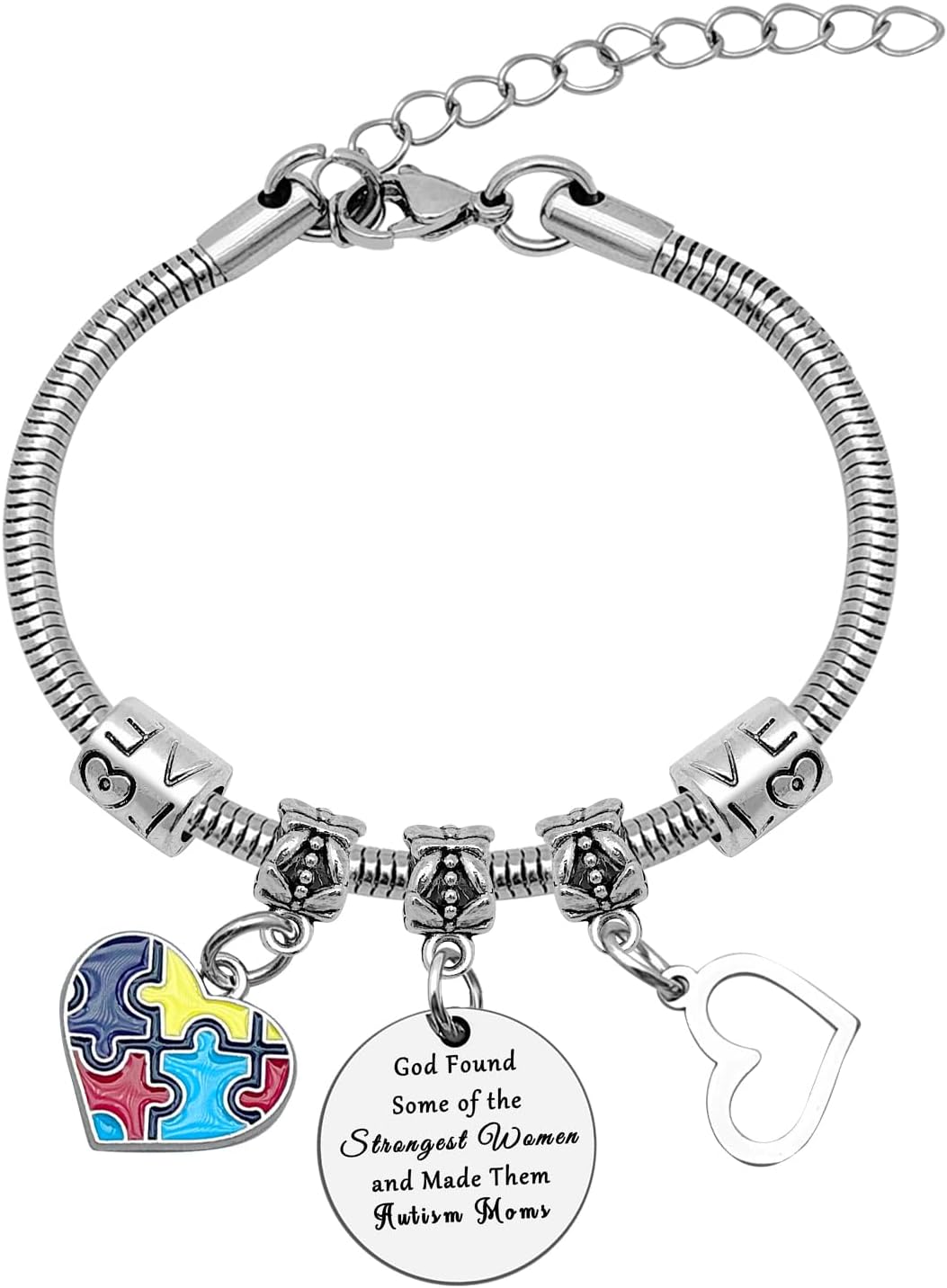 Autism Gifts for Moms Bracelet Autism Awareness Gifts for Women Mom Jewelry Autistic Moms Gift Encouragement Presents for Mothers Autistic Gift Mothers Day Presents