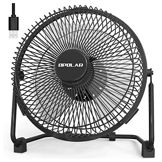 OPOLAR USB Powered Desk Fan with USB Plug, 9 Inch Quiet Portable Fan with Enhanced Airflow, 2 Speeds,Perfect Personal Cooling Fan for Home Office Table