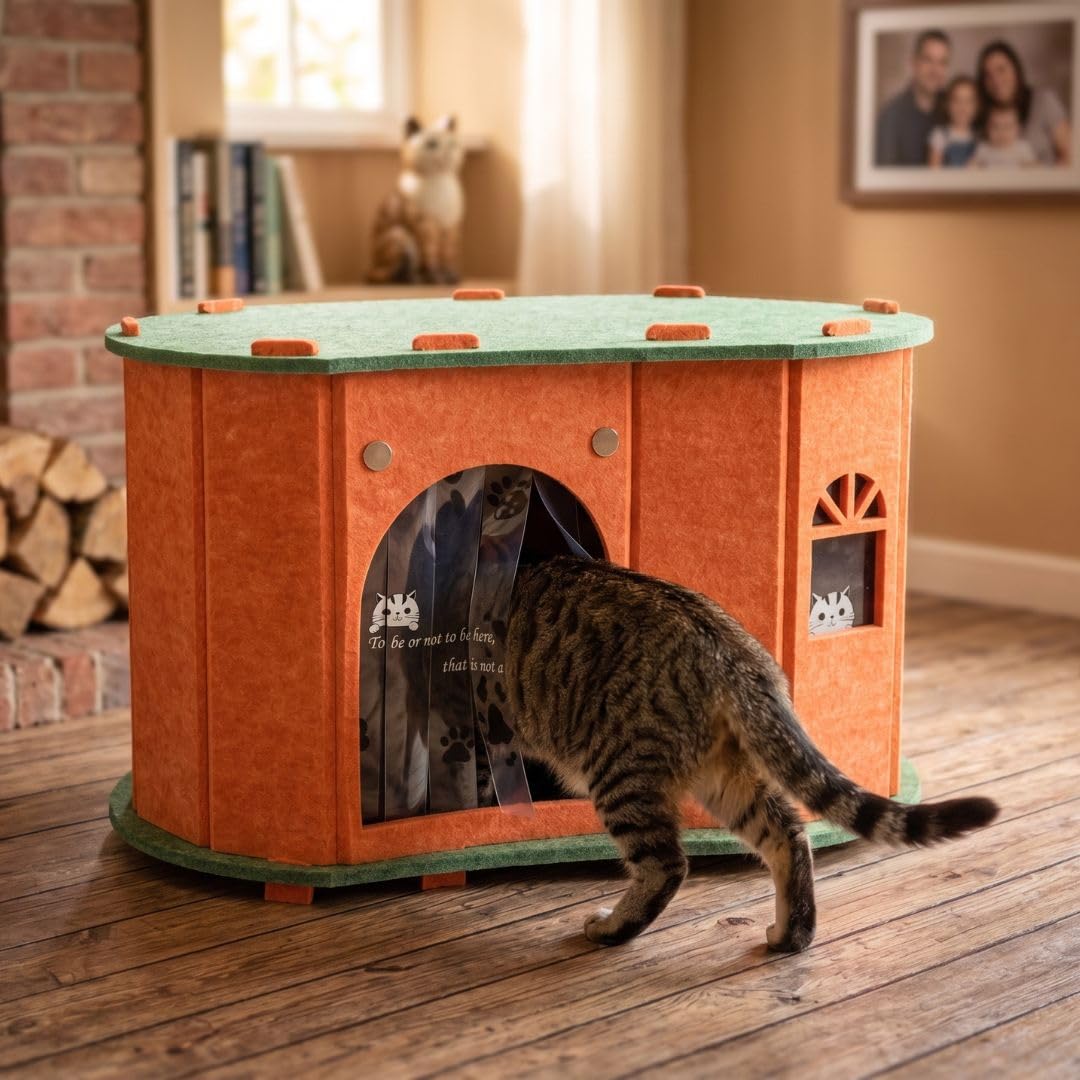 JOWY Casa para Mascotas con Aire Acondicionado Integrado, Caseta Refrigerada para Perros y Gatos, Refugio Fresco y Cómodo para Interior o Exterior Cubierto, Ideal para Mascotas Pequeñas y Medianas