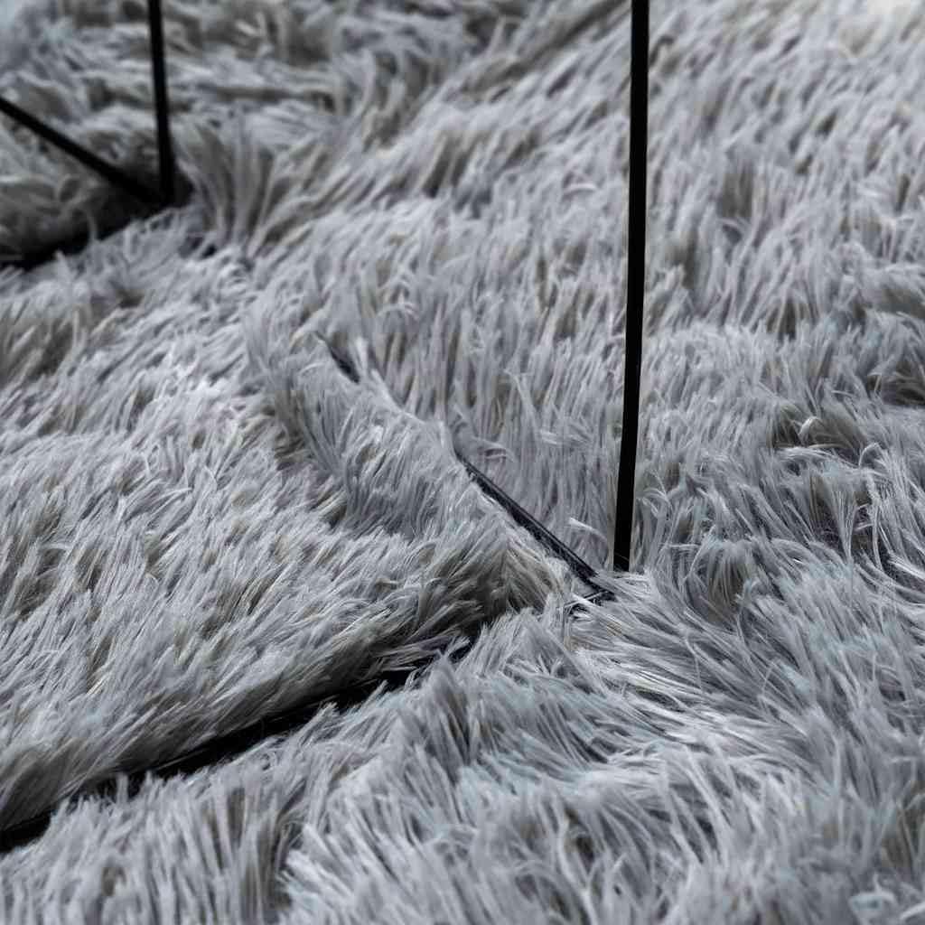 vidaXL Tapis Shaggy à Poils Longs NAVARRA Gris Clair 160x160 cm