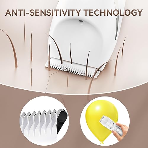 Miniatura 2 de ANLAN Afeitadora eléctrica impermeable IPX6, recortadora de bikini recargable con pantalla LED, peine de 0.000 in para piernas, axilas, piel