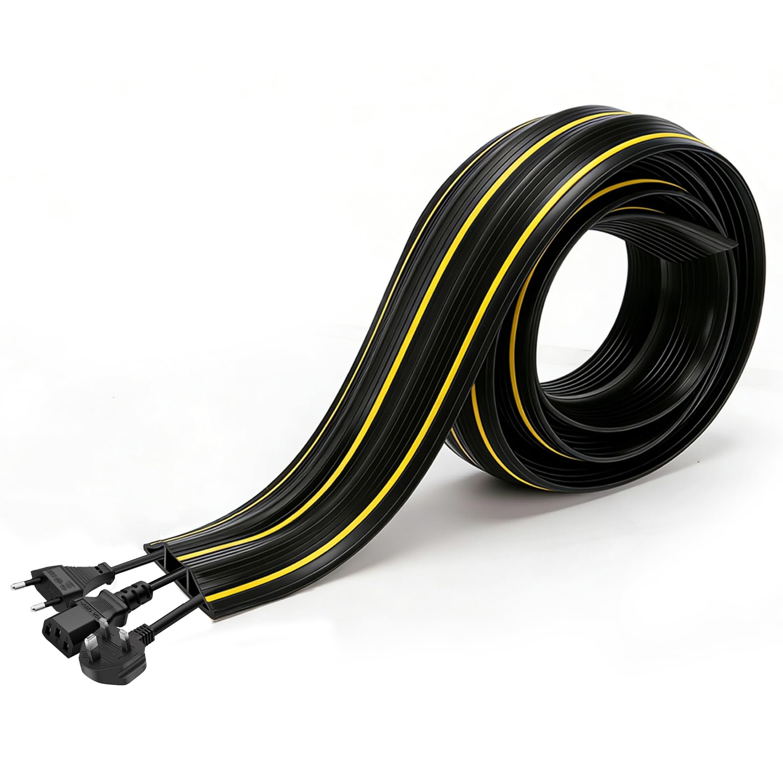 2M PVC Floor Cable Cover & Protector, Triple-Channel for Office Home