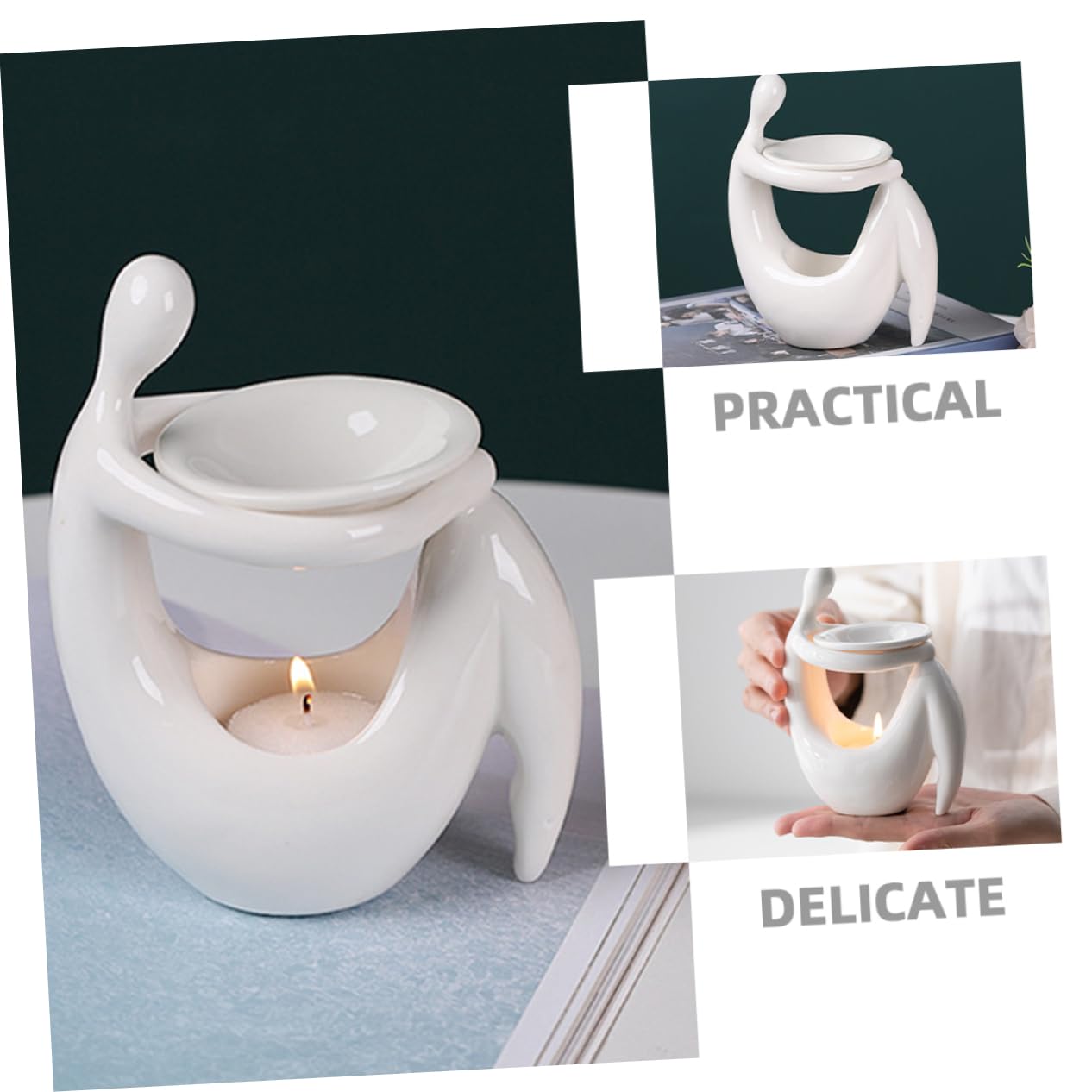 Difusor De Aroma Quemador De Aceites Esenciales Quemador De Incienso Decorativo Portavelas para Escritorio