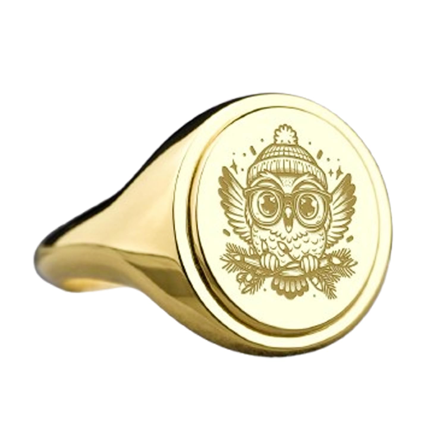 Bague chouette de Noël en argent 925 | Le cadeau idéal à offrir pour les fêtes