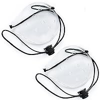 Vista 7 de Protector de ojos, 2 piezas de plástico para protección ocular, cirugía ocular, transpirable, con 2 cuerdas elásticas, transparente