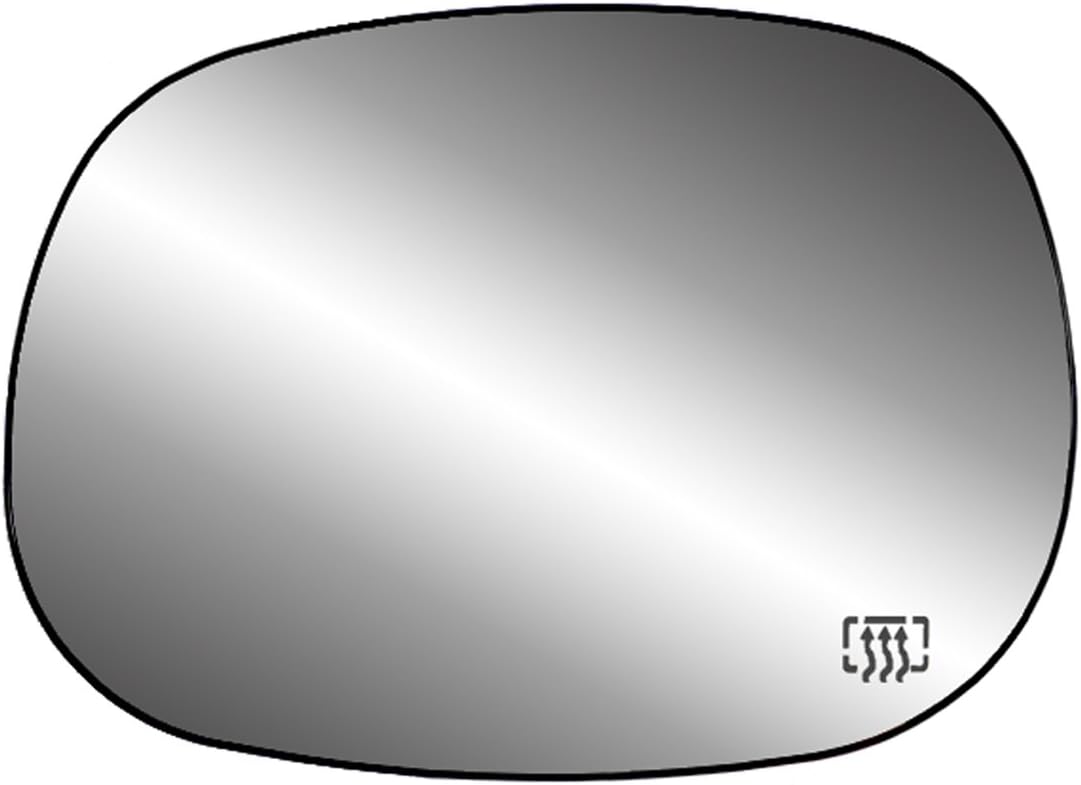 Fit System 33016 Driver Side Heated Mirror Glass w/Backing Plate, Dodge Dakota Pick-Up, Durango, Full Size Van, Pick-Up, 6 5/8" x 9 1/4" x 9 3/8" (Foldaway Mirrors, 6x9)