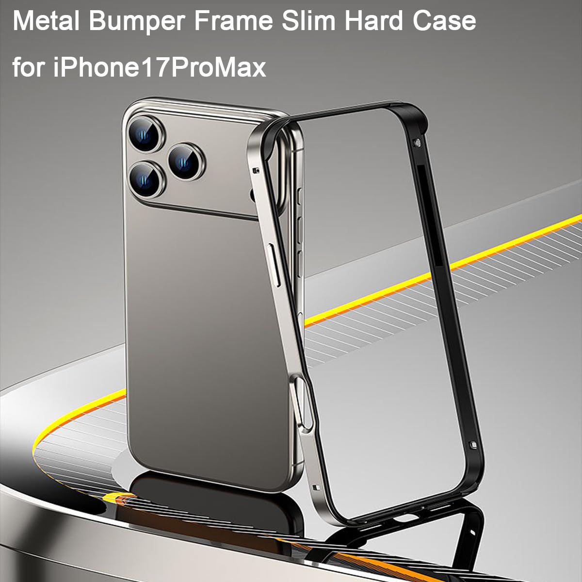 for iPhone 17 Pro Max Bumper Case, for iPhone Metal Case with
