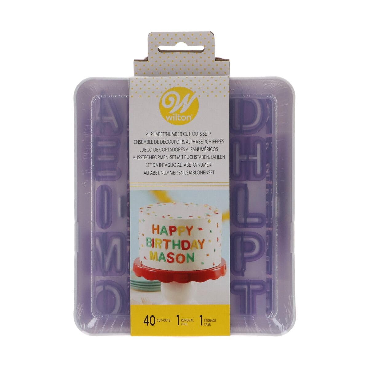 Wilton Alphabet and Number Cutters: Plastic Cutters for Cookie Dough, Fondant and Marzipan - Optimal for Baking and DIY