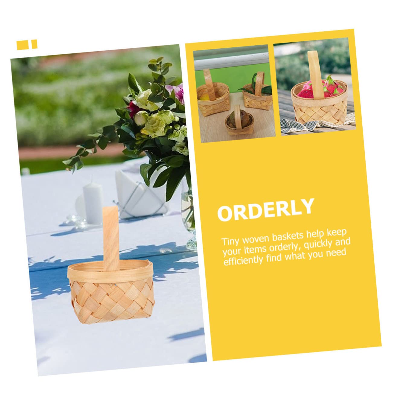 PRETYZOOM 25stücke Woven Candy Holder Mit Griff Für Hochzeiten Feste Und Gastgeschenke Handgefertigte Körbchen Für Süßigkeiten Deko Und Aufbewahrung