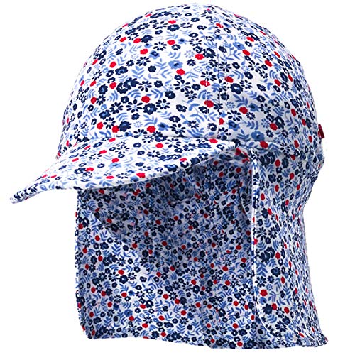 UPF50+ Sombrero de Sol con Cubrenuca para Bebé Niños Niñas Anti-UV Gorro Verano Gorrito para Playa, Natación, Pesca, Viaje, Excursión, Escuela Ajustable con Barbijo