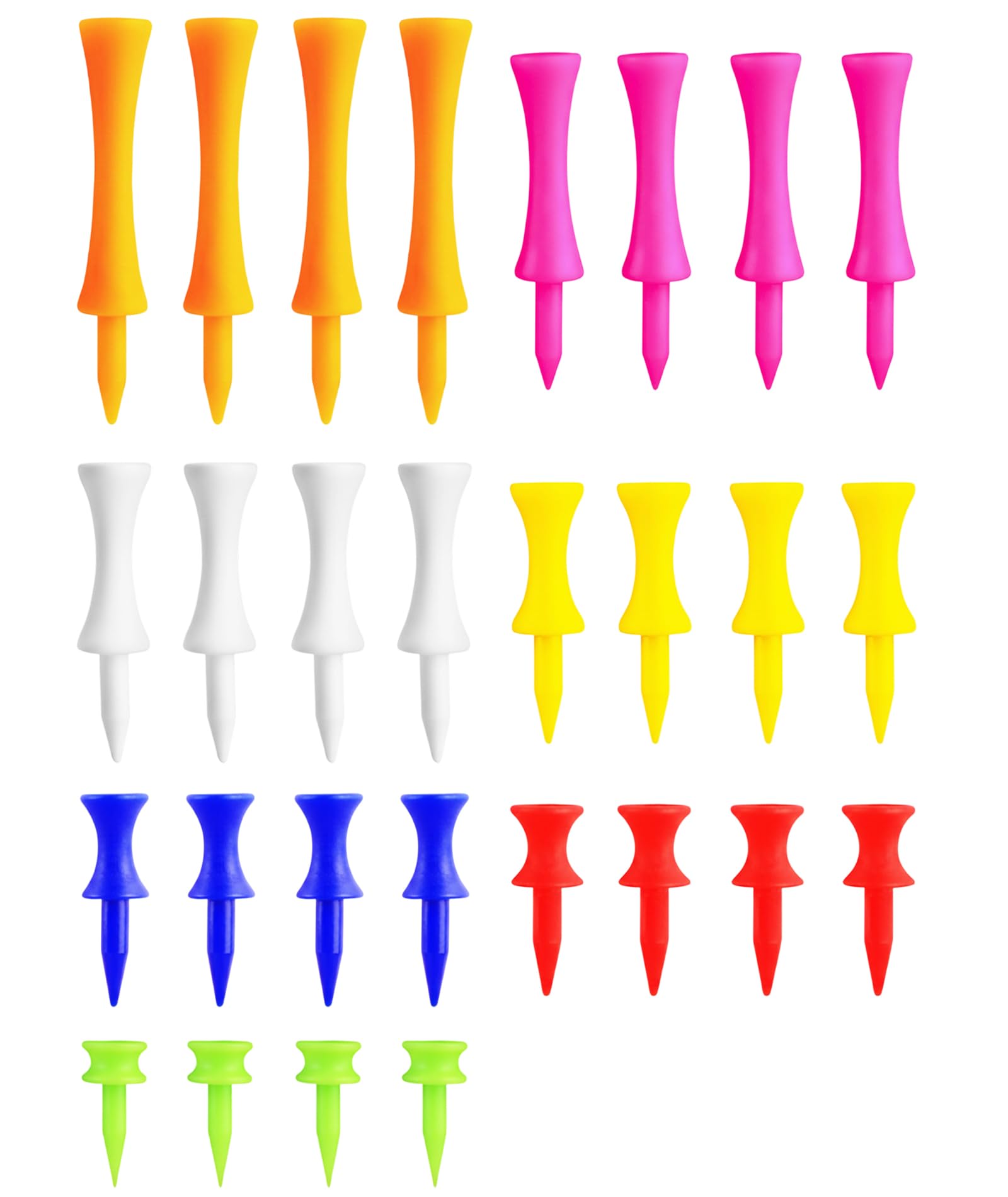 28 Pcs Golf Tees, Mixed Sizes Plastic Golf Tees, Durable Golf Accessories for Men, Golf Tees for Practice, Golf Kit with Multiple Heights (70mm to 25mm)-image-17
