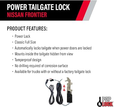 POP & LOCK PL8450 Power Tailgate Lock لنيسان فرونتير