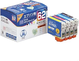 【Amazon.co.jp限定】ジット エプソン(Epson) IC4CL62 対応 4色セット対応 リサイクルインク 日本製JIT-E624P