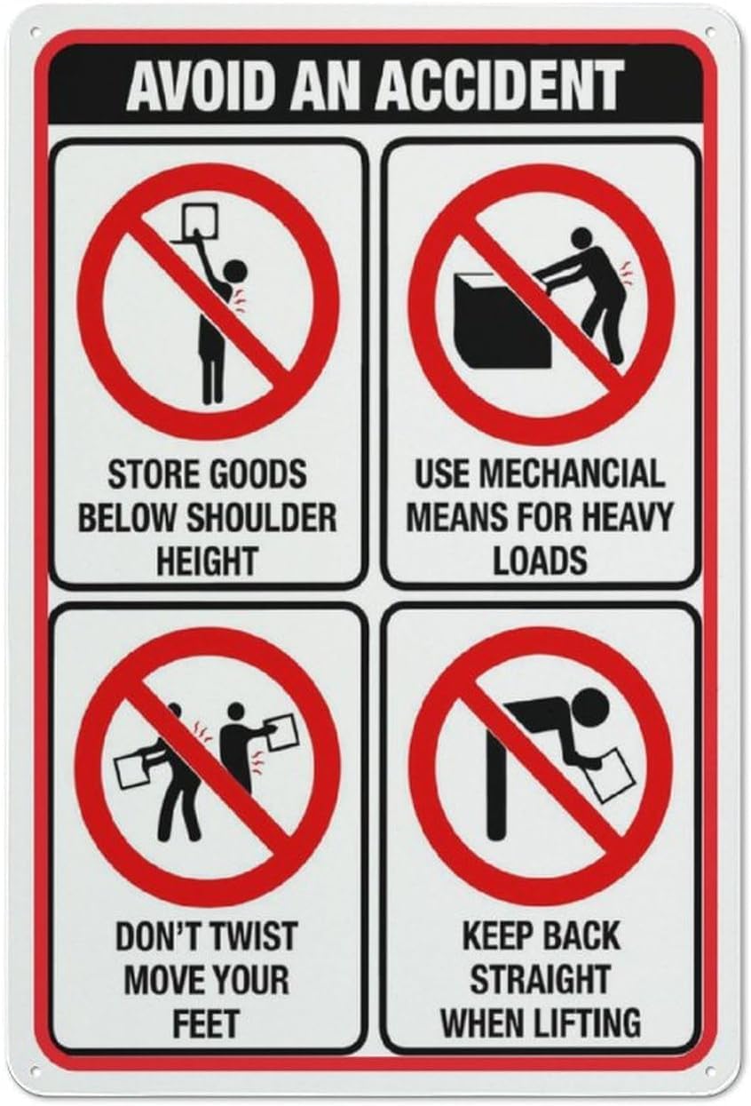 Avoid an Accident Rust Free Aluminum Sign - Premium, Sun-Proof Decor with Pre-Drilled Holes for Home Yard, Road - 12x8 Inch​