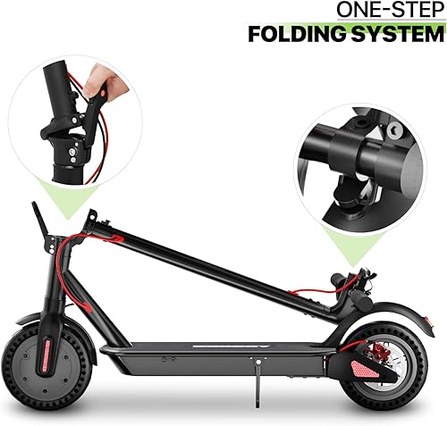 Miniatura 5 de Magshion Electric Scooter 8.5" Solid Tires, 11 Miles Range and 19 Mph Portable Folding Commuting Scooter for Adult and Teen, IP4 Water-Resistant
